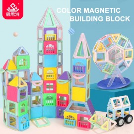 Magnetic Blocks Big Size Construction Set Magnetic Building Constructor Designer Tiles Educational Magnet Game Toys For Children