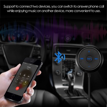 Onever Car 3.5mm Bluetooth Receiver Music Audio Receiver Adapter Hands-free Car Kit A2DP Streaming Kit Support aptX Decode