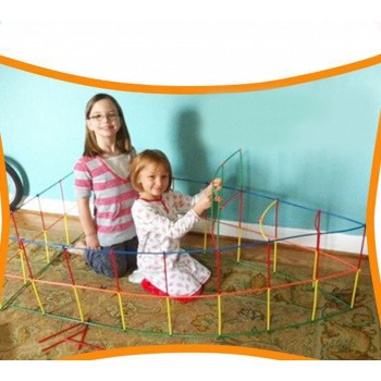 Baby Puzzle Prajita 50pcs/350pcs Childrens Puzzle Straw Blocks Pipette Stitching Assembly Straw Build Blocks Creative Toy Rate
