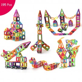 195pcs Blocks Magnetic Designer Construction Set Model amp; Building Toy Plastic Magnetic Blocks Educational Toys For Kids Gift