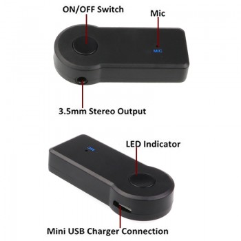 Bluetooth AUX Mini  Audio Receiver Bluetooth Transmitter 3.5mm Jack Handsfree Auto Bluetooth Car Kit Music Adapter AUX Bluetooth