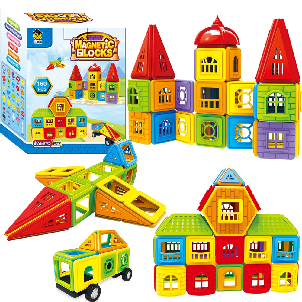 77-402pcs Mini Size Magnetic Designer Construction Castle Set Magnetic Blocks Toys Model amp; Building Toys For Children Gift