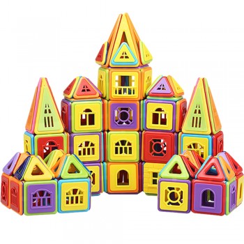 77-402pcs Mini Size Magnetic Designer Construction Castle Set Magnetic Blocks Toys Model amp; Building Toys For Children Gift