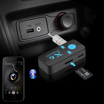 3.5mm AUX Bluetooth handsfree Car Kit Wireless A2DP Audio Receiver TF Card Mp3 music transmitter for Car Speaker Mp3 player