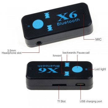 3.5mm AUX Bluetooth handsfree Car Kit Wireless A2DP Audio Receiver TF Card Mp3 music transmitter for Car Speaker Mp3 player