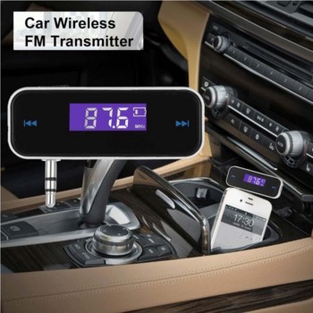 Auto Handsfree Call Fm modulator LCD Display Car accessories Car FM Transmitter 3.5 AUX Smart Phone Modulator