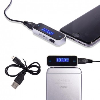 Auto Handsfree Call Fm modulator LCD Display Car accessories Car FM Transmitter 3.5 AUX Smart Phone Modulator