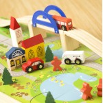 40pcs/set DIY Wooden City Train Track Building Blocks Toy Baby Assemble Traffic Diecasts amp; Toy Vehicles Christmas Gifts