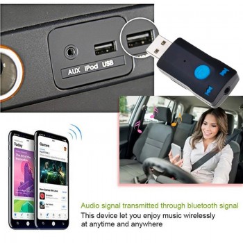 3.5mm AUX Bluetooth Car Kit 4.1 Handsfree Wireless Audio Receiver TF Music Transmitter for Car Speaker Mp3 player USB Charging