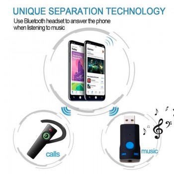 3.5mm AUX Bluetooth Car Kit 4.1 Handsfree Wireless Audio Receiver TF Music Transmitter for Car Speaker Mp3 player USB Charging