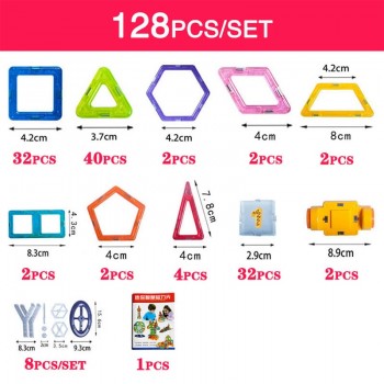 110-184pcs Mini Magnetic Designer Construction Set Plastic Constructor Magnetic Toy Educational Toys For Kids Christmas Gift