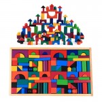 112 pcs/set small wooden blocks color sort  wooden constructor rainbow wood for children kids jenga games  2-10 years old