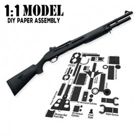 1:1 M3 Toy Gun Model Paper Assembled Educational Toy Building Construction Toys Card Model Building Sets