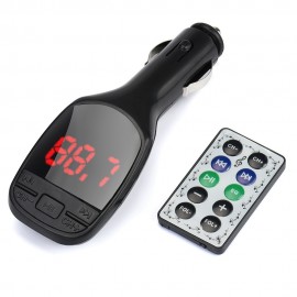 Wireless MP3 Player Auto FM Transmitter Modulator LCD Car Kit USB Charger SD MMC Remote