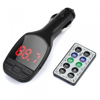 Wireless MP3 Player Auto FM Transmitter Modulator LCD Car Kit USB Charger SD MMC Remote