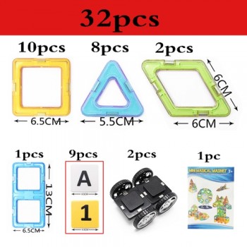 Mylitdear Standard Size Magnetic Blocks DIY Magnetic Designer Model Construction Set Educational Toys For Kids Boy Gift