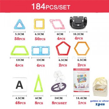 Mylitdear Standard Size Magnetic Blocks DIY Magnetic Designer Model Construction Set Educational Toys For Kids Boy Gift