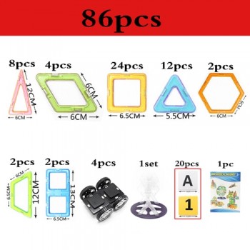 Mylitdear Standard Size Magnetic Blocks DIY Magnetic Designer Model Construction Set Educational Toys For Kids Boy Gift