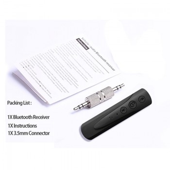 Kebidu 3.5mm Jack Aux Bluetooth Wireless Adapter Car Kit A2DP 4.2 Bluetooth AUX Audio Receiver Adapter for Speaker Headphone Car