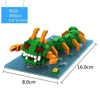 Classic pixel game war figures micro diamond block minicraft PacMan king kong Centipede Qbert zombie nanoblock toys collection