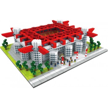 Italy famous Giuseppe Meazza Stadium micro diamond building block inter AC Milan San Siro football Field nanoblock model toys