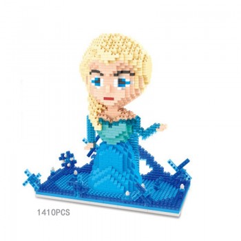 Hot Fairy Tales princess micro diamond building block mermaid Snow White Cinderella Ariel anna queen elsa Belle nanoblock toys