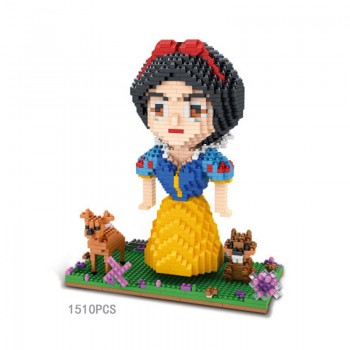 Hot Fairy Tales princess micro diamond building block mermaid Snow White Cinderella Ariel anna queen elsa Belle nanoblock toys