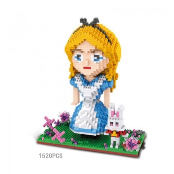 Hot Fairy Tales princess micro diamond building block mermaid Snow White Cinderella Ariel anna queen elsa Belle nanoblock toys