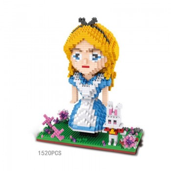 Hot Fairy Tales princess micro diamond building block mermaid Snow White Cinderella Ariel anna queen elsa Belle nanoblock toys