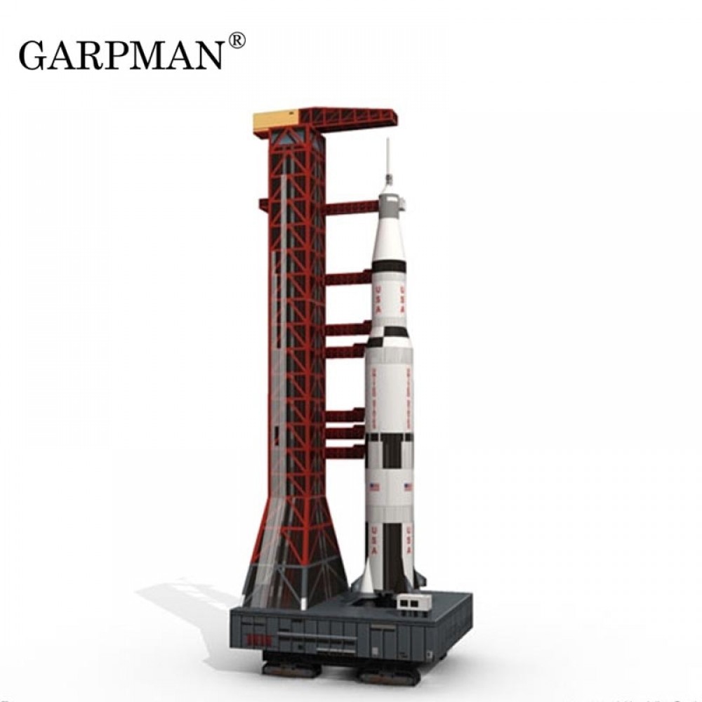 37cm 1:300 Saturn V Rocket Paper Model DIY Puzzle Manual Space 3D Origami Paper Art Toy