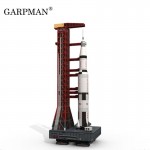 37cm 1:300 Saturn V Rocket Paper Model DIY Puzzle Manual Space 3D Origami Paper Art Toy