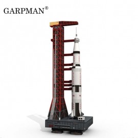 37cm 1:300 Saturn V Rocket Paper Model DIY Puzzle Manual Space 3D Origami Paper Art Toy