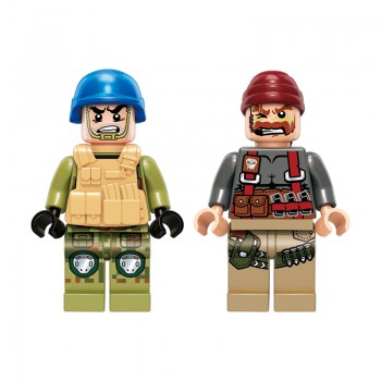 Enlighten Building Block Peacekeeping Force Thunder Mission Stings Assaulted 2 Figures 128pcs Educational Bricks Toy For Boy