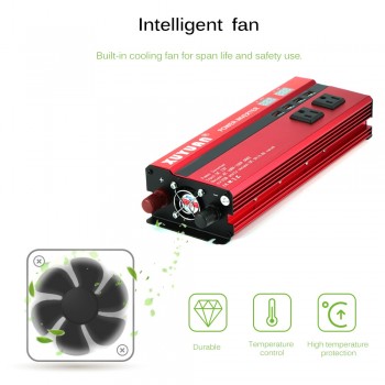 4000W/5000W Solar Car Power Inverter LED DC12/24V to AC110/220V Sine Wave Converter 4 USB Interfaces