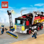 Enlighten Building Block City Police Demolition Trucks 2 Figures 292pcs MOC Educational Bricks Toy Boy Gift-No Box