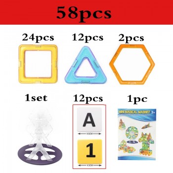 MylitDear 158PCS Big Size Magnetic Blocks Educational Construction Set Models amp; Building Toy ABS Magnet Designer Kids Gift