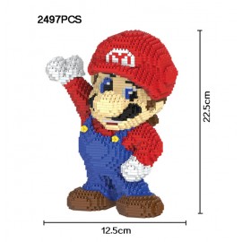 Funny micro diamond building block nintendo game image super mario nanoblock 2497pcs bricks assemble toys model collection