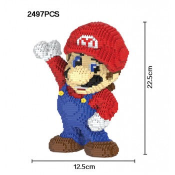 Funny micro diamond building block nintendo game image super mario nanoblock 2497pcs bricks assemble toys model collection
