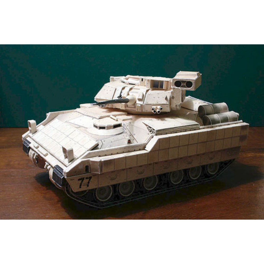 M2A2 Bradley Infantry Tank Tank 3D Paper Model DIY