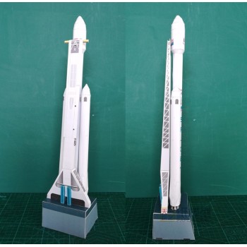 42cm 1:160 SpaceX Falcon Heavy-duty Rocket 3D Paper Model Puzzle Student Hand Class DIY Space Papermodel Origami Toy