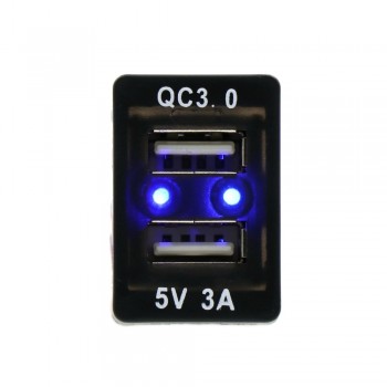 QC3.0+5V 3A USB Interface Socket Fast Car Charger,Quick Charge Car Charger Use for TOYOTA,Camry,Corolla,Yaris,RAV4,Reiz,Cruiser