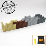 MARUMINE city part 1x4 bricks 15533 Houses wall Building blocks compatible Learning Classic DIY MOC Educational toy set