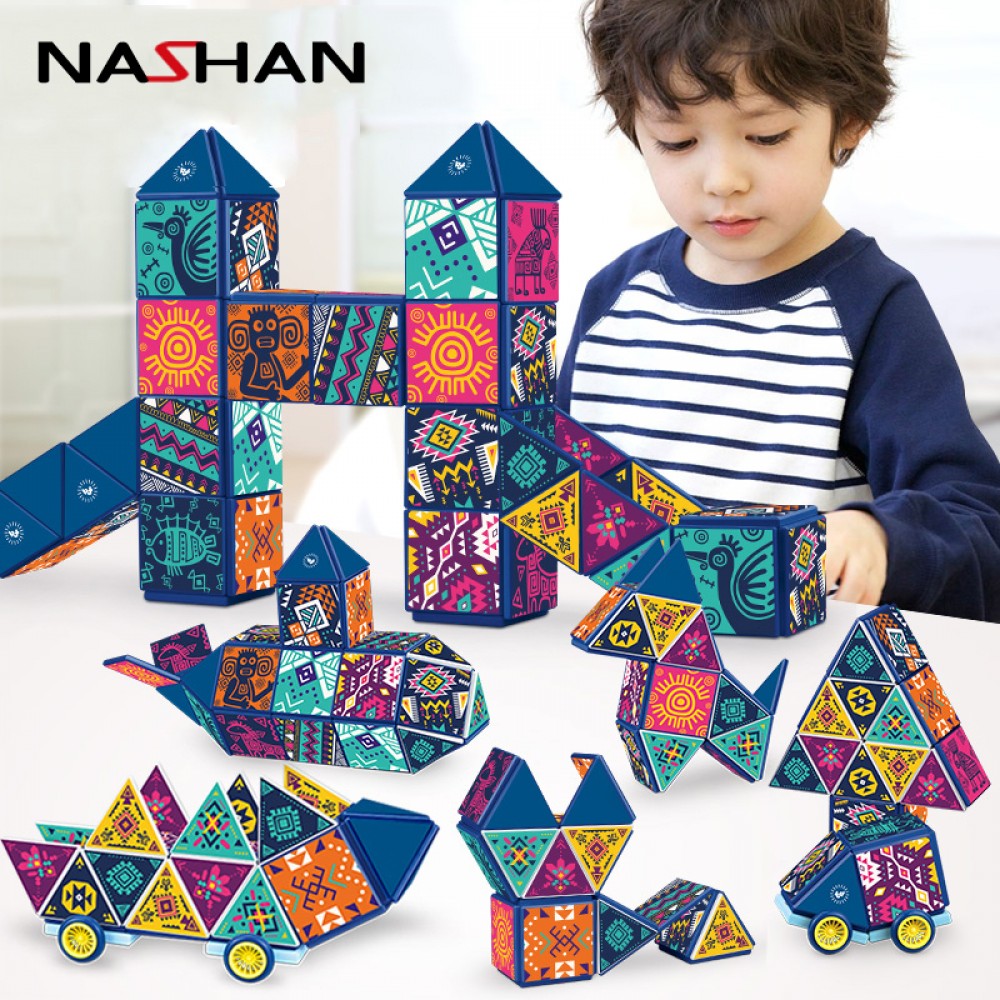 2019 New Colorful Creative Magnetic Designer Cartoon Magnetic Blocks Construction Set Model Magnet Toy Educational Toys For Kids
