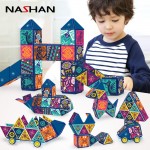 2019 New Colorful Creative Magnetic Designer Cartoon Magnetic Blocks Construction Set Model Magnet Toy Educational Toys For Kids