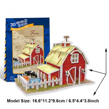 Cubicfun 3D Paper Puzzle Toy Cardboard DIY House Building World Style Architectures Paper Crafts Educational Toys For Children