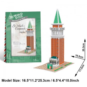 Cubicfun 3D Paper Puzzle Toy Cardboard DIY House Building World Style Architectures Paper Crafts Educational Toys For Children