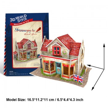 Cubicfun 3D Paper Puzzle Toy Cardboard DIY House Building World Style Architectures Paper Crafts Educational Toys For Children