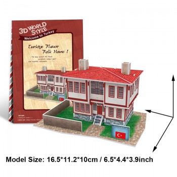 Cubicfun 3D Paper Puzzle Toy Cardboard DIY House Building World Style Architectures Paper Crafts Educational Toys For Children