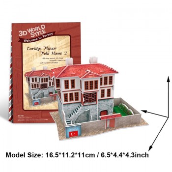Cubicfun 3D Paper Puzzle Toy Cardboard DIY House Building World Style Architectures Paper Crafts Educational Toys For Children