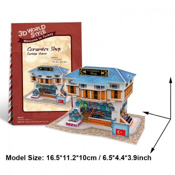 Cubicfun 3D Paper Puzzle Toy Cardboard DIY House Building World Style Architectures Paper Crafts Educational Toys For Children